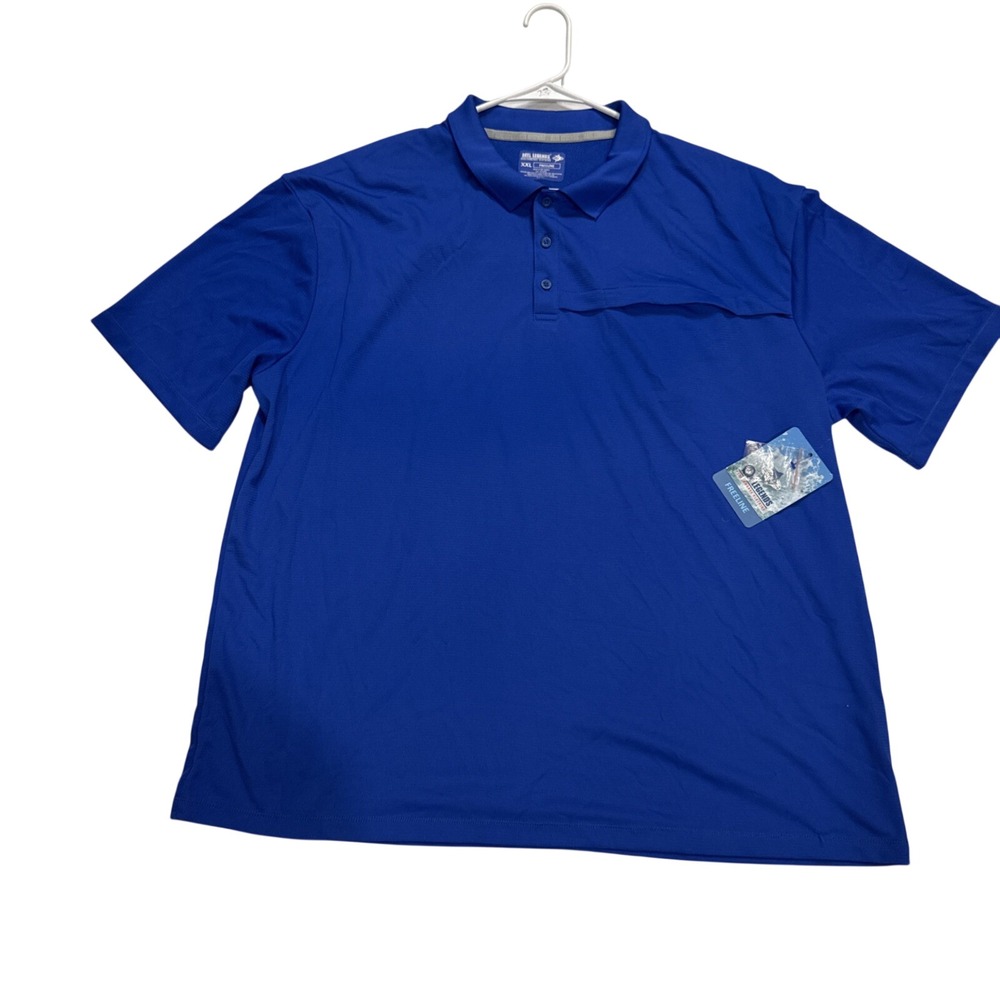 Men's Blue Polo Reel Legends XXLPerformance Casual Sport Tee Collared New Tags.